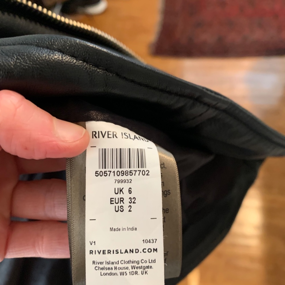 River Island 100% Leather Jacket - Picture 4 of 5